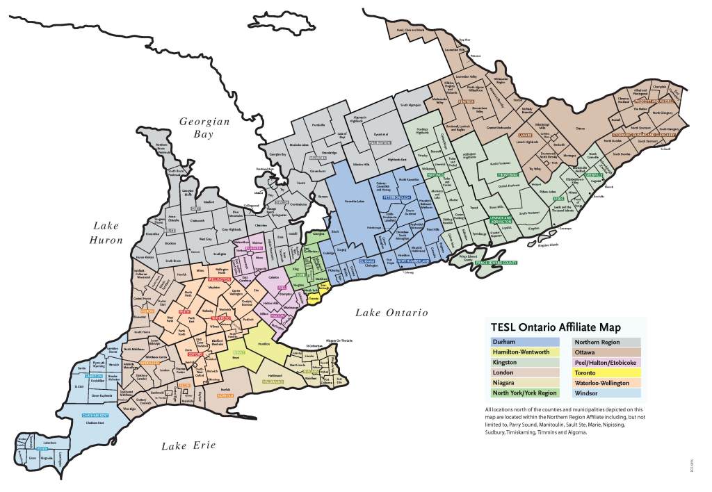 TESL Ontario Affliliates Map